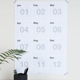Bigso Yearless Wall Calendar | 12 Month Large Wall Calendar | 150gsm Paper